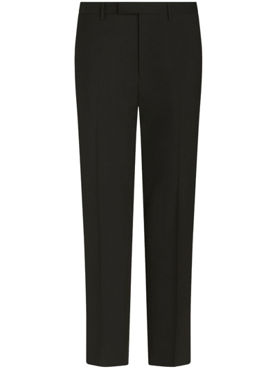 Shop Etro Pressed-crease Tailored Trousers In Black