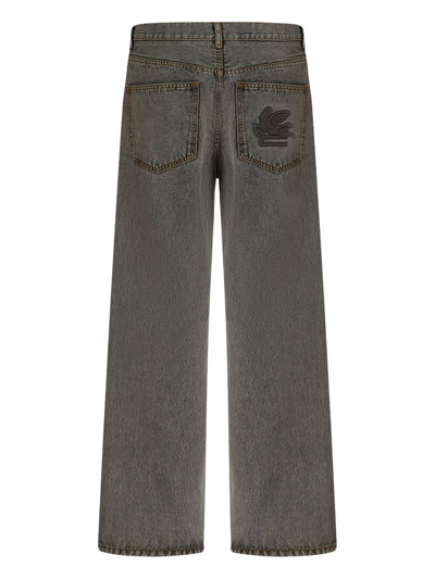 Shop Etro Mid-rise Straight-leg Jeans In Schwarz