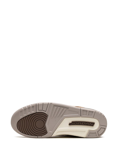 Jordan Mens Light Orewood Brown Meta Air 3 Leather Mid-top Trainers In Nude