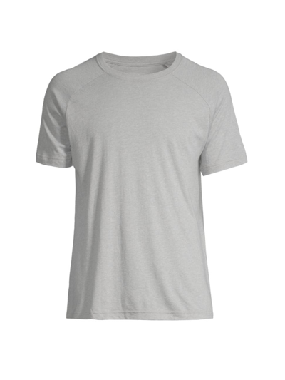 Shop Alo Yoga Men's Triumph Crewneck T-shirt In Athletic Heather Grey