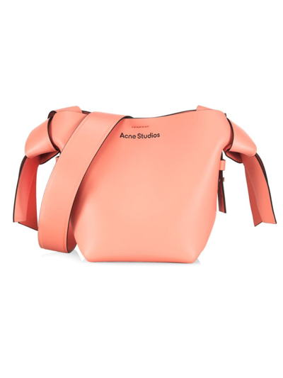Shop Acne Studios Women's Mini Musubi Leather Top-handle Bag In Salmon Pink