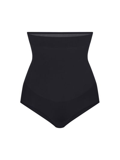 Shop Skims Women's Everyday Sculpt High-waist Brief In Onyx