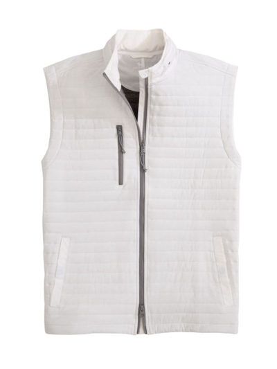 Shop Johnnie-o Men's Crosswind Knit Vest In White