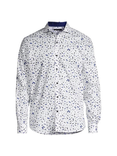 Shop Greyson Men's Woodward Isles Of Devils Button-front Shirt In Arctic
