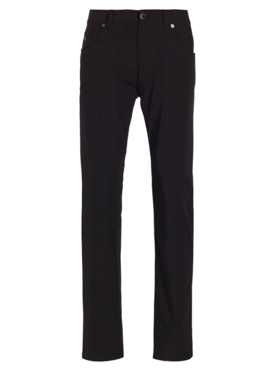 Shop Emporio Armani Men's Tech 5-pocket Pants In Black