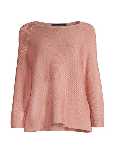 Shop Weekend Max Mara Women's Addotto Raglan-sleeve Sweater In Peach