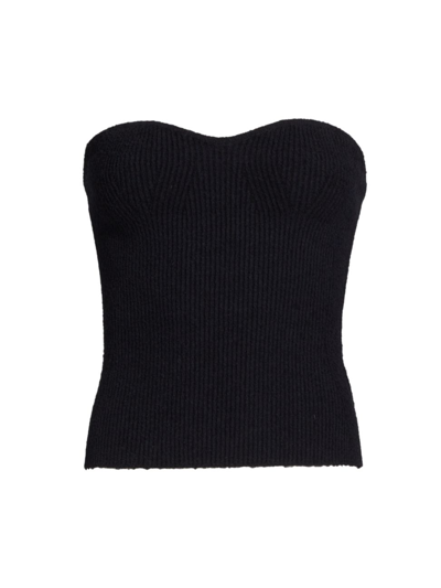 Shop Wardrobe.nyc Women's Knit Bandeau Top In Black
