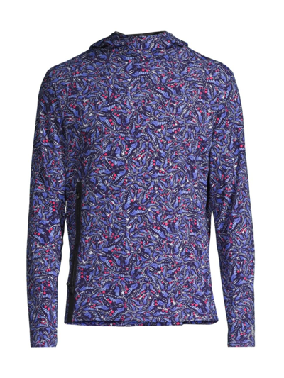 Shop Greyson Men's Butterfly Den Cokato Hoodie In Canal