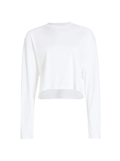 Shop Wardrobe.nyc Women's Long-sleeve Crop Blouse In White