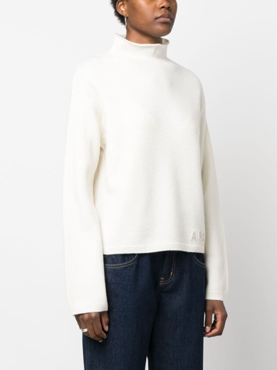 APC LOGO-PRINT WOOL JUMPER 