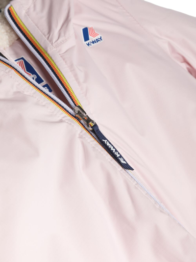 Shop K-way Le Vrai 3.0 Claude Hooded Jacket In Pink