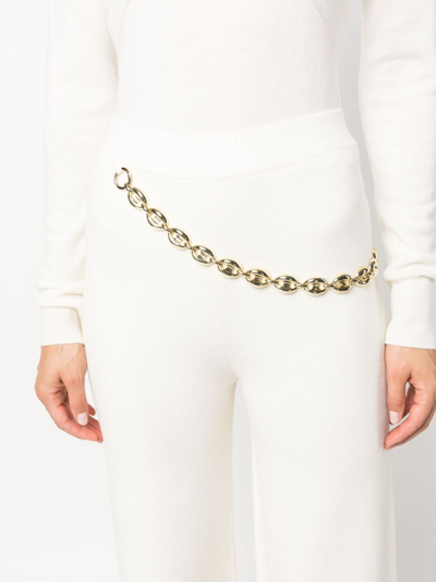 Rabanne Chainmail-detail Knitted Trousers In White