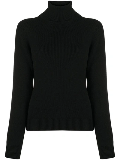 Shop Saint Laurent Cashmere Turtleneck Sweater In Black