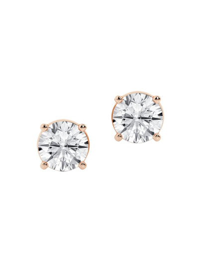 Shop Saks Fifth Avenue Women's 14k Rose Gold & 6 Tcw Lab-grown Diamond Stud Earrings