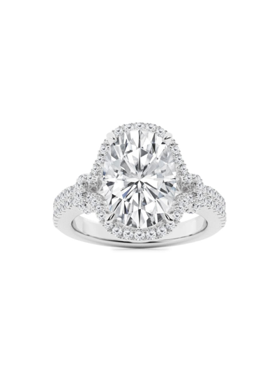 Shop Saks Fifth Avenue Women's 18k White Gold & 3.6 Tcw Lab-grown Diamond Engagement Ring