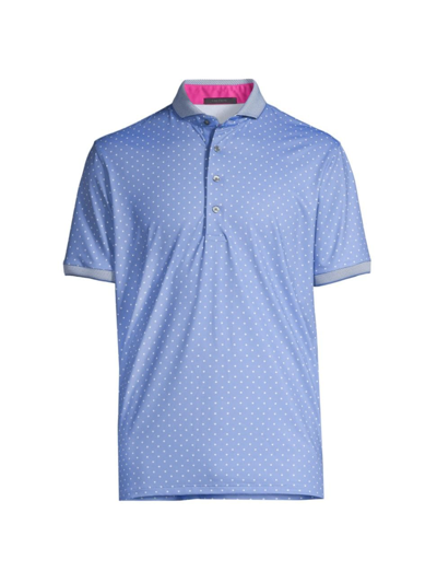 Shop Greyson Men's Icon Dot Polo Shirt In Seahorse