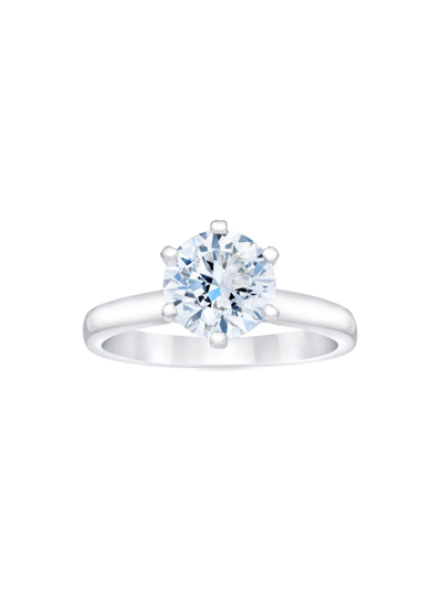 Shop Saks Fifth Avenue Women's Platinum & 2 Tcw Natural Diamond Solitaire Engagement Ring In White Gold