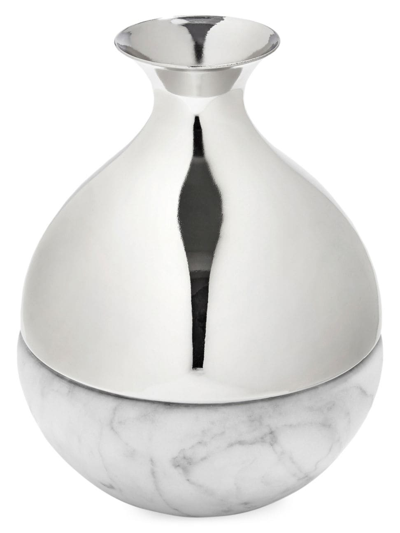 Shop Anna New York Dual Bud Vase Carrara In Carrara Silver