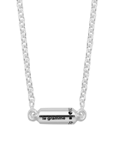 Shop Le Gramme Men's 10g Sterling Silver Segment Pendant Necklace