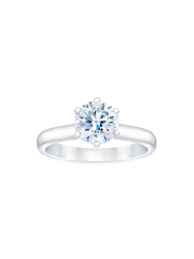 Shop Saks Fifth Avenue Women's Platinum & 1.25 Tcw Natural Diamond Solitaire Engagement Ring In White Gold