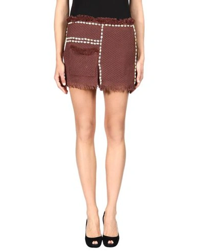 Isabel Marant Mini Skirts In Rust