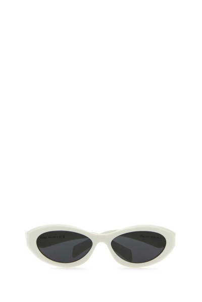 Shop Prada Eyewear Oval In White