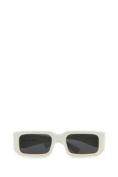 Shop Prada Eyewear Rectangle In White