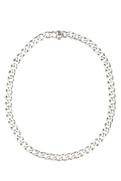 Shop Emanuele Bicocchi Polished Cuban Chain Necklace In Silver