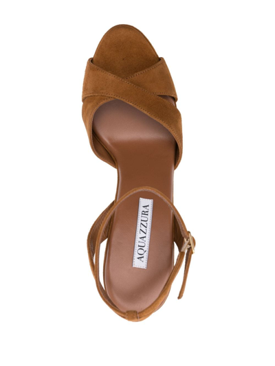Shop Aquazzura Divine Plateau 150mm Platform Sandals In Brown