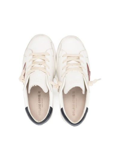 Shop Golden Goose Superstar Lace-up Sneakers In White