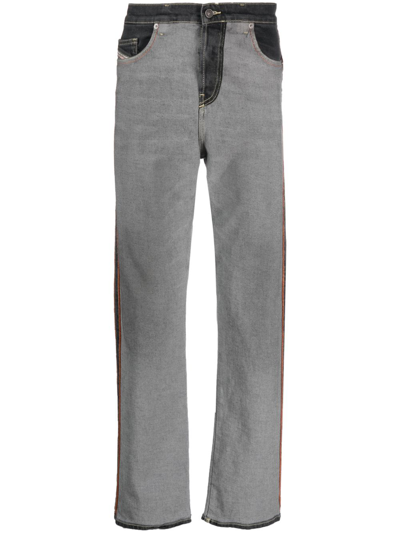 Shop Diesel 2020 D-viker Straight-leg Jeans In Grey