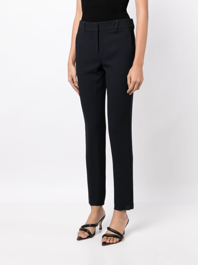 Emporio Armani Cropped Slim-fit Trousers In Black