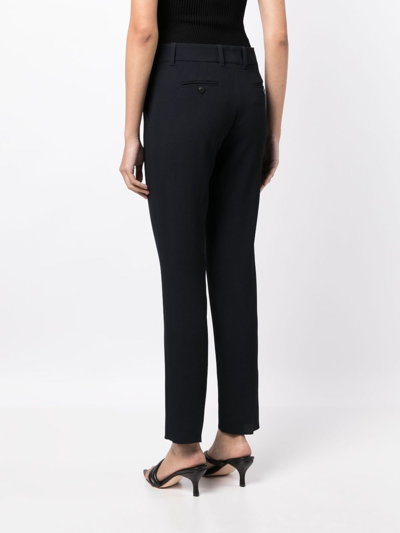 Shop Emporio Armani Mid-rise Cropped Trousers In Black