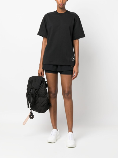 Shop Adidas By Stella Mccartney Truecasuals Logo-print T-shirt In Black