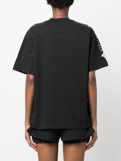 Shop Adidas By Stella Mccartney Truecasuals Logo-print T-shirt In Black