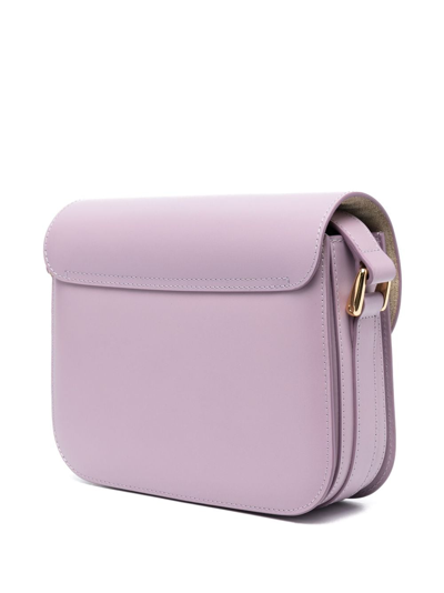 Shop Apc Small Grace Leather Shoulder Bag In Purple