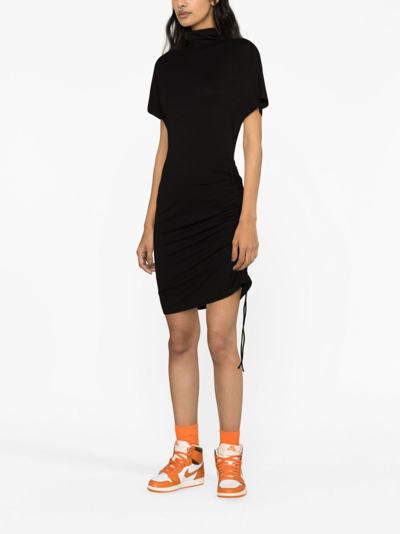 Shop Marant Etoile Lya Draped-design Dress In Black