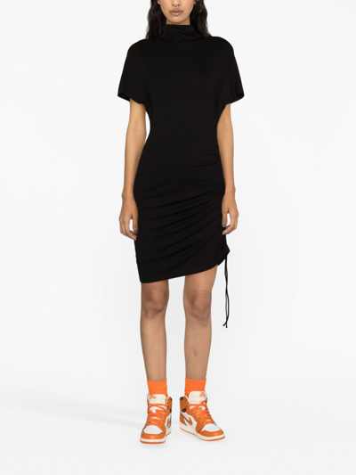 Shop Marant Etoile Lya Draped-design Dress In Black