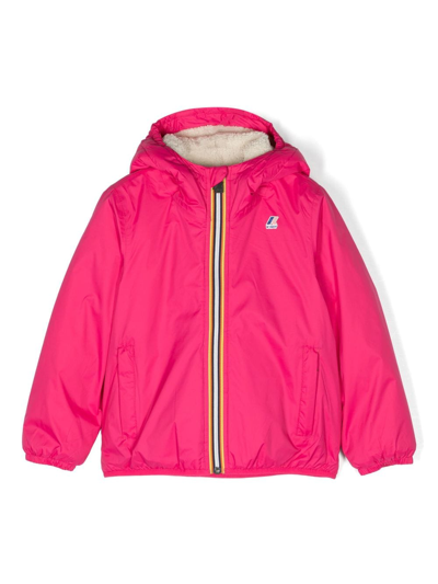 K-way Little Girl's & Girl's Claude Hooded Windbreaker Jacket In Pink