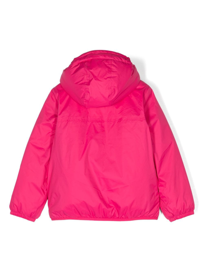 K-way Little Girl's & Girl's Claude Hooded Windbreaker Jacket In Pink