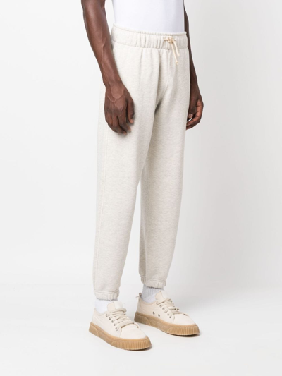 Shop Autry Drawstring-waist Cotton Track Pant In Grey