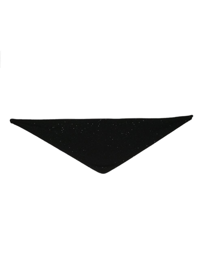 Shop Fabiana Filippi Sequin-embellished Triangle Scarf In Black