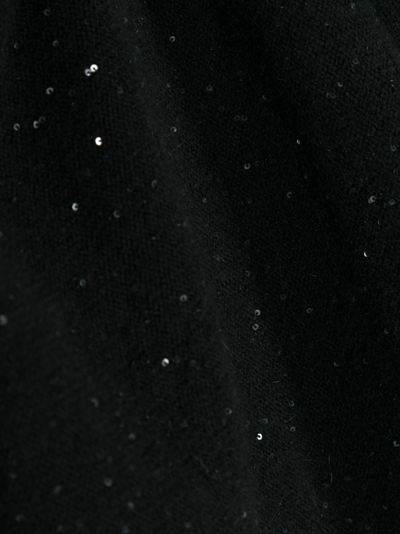 Fabiana Filippi Sequin-embellished Triangle Scarf In Black