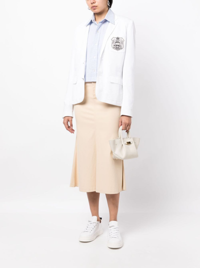Polo Ralph Lauren Low-rise Cotton Midi Skirt In Brown