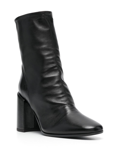 Shop Halmanera Bess 85mm Leather Boots In Black