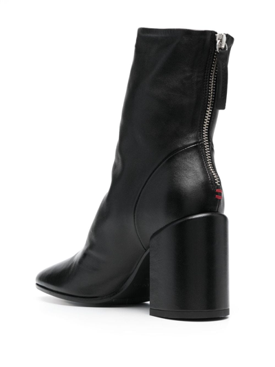 BESS 高跟皮质中筒靴