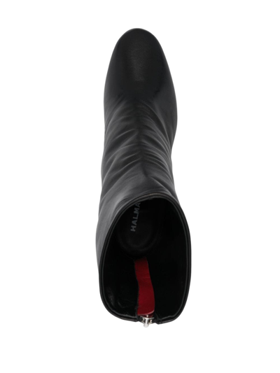 BESS 高跟皮质中筒靴