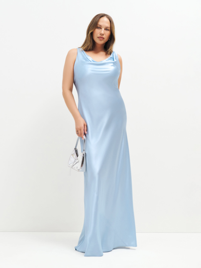 Reformation Annabelle Silk Dress Es In Horizon