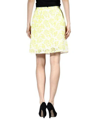 Shop Christopher Kane Knee Length Skirt In Yellow