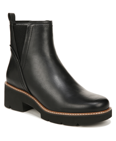 Naturalizer Darry Water Repellent Platform Bootie In Black Leather